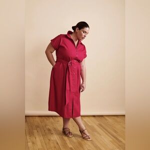 Universal Standard Sandy Stretch Poplin Shirtdress